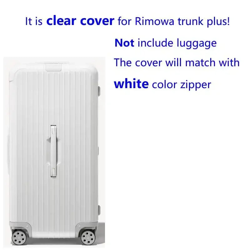 Luggage Covers For Rimowa Essential Trunk Plus 33inch Suitcase Protector with Zipper Thicken PVC Cover Travel Accessories