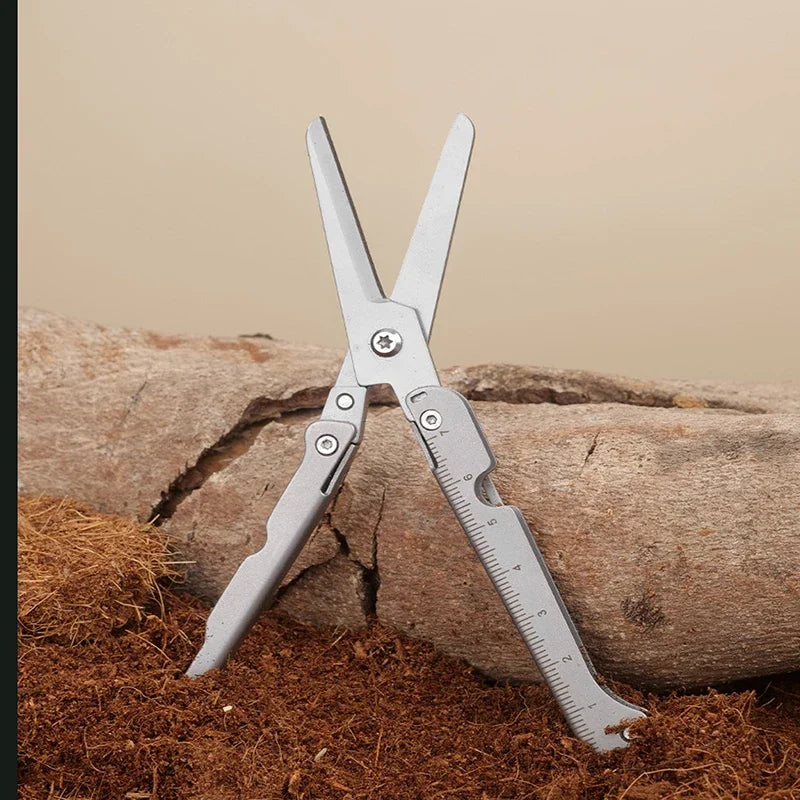 Outdoor Mini Multi-functional Scissors Portable Folding Knife Small Tool Folding Stainless Steel Scissors Camping