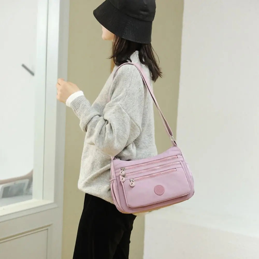 Oxford Cloth Oxford Cloth Crossbody Bag Multilayered Korean Style Mommy Bag Message Bag Phone Bag Large Capacity Crossbody Bag