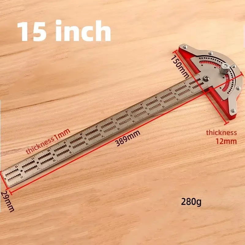 Stainless Steel Protractor Edge Ruler Precision Angle Finder for Woodworkers Carpenter Measuring Tool Professional Best Seller