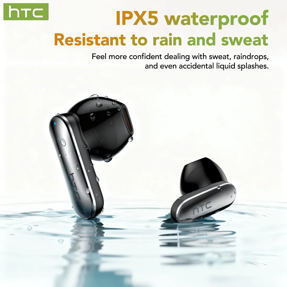 Bluetooth 6.0 Translator Earbuds HTC NE48 AI Real-Time 134 Languages 360° Surround Noise Cancelling Comfort Fit Sports Wireless