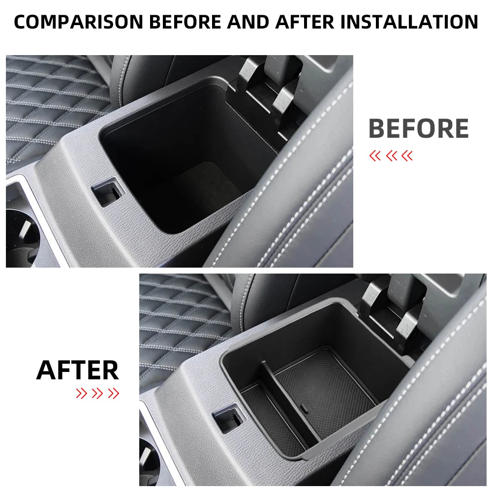 For Mitsubishi Outlander 2023 2024 2025 Armrest Storage Box Center Console Tray Plate Organizer Container Interior Accessories