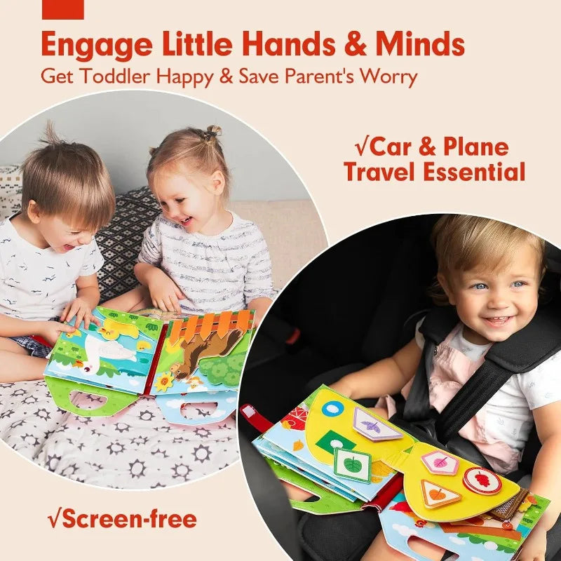 Busy Board Montessori Toys For Toddlers Farm Animal Story Busy Book Sensory Toy Preschool Learning Fine Motor Travel Activities