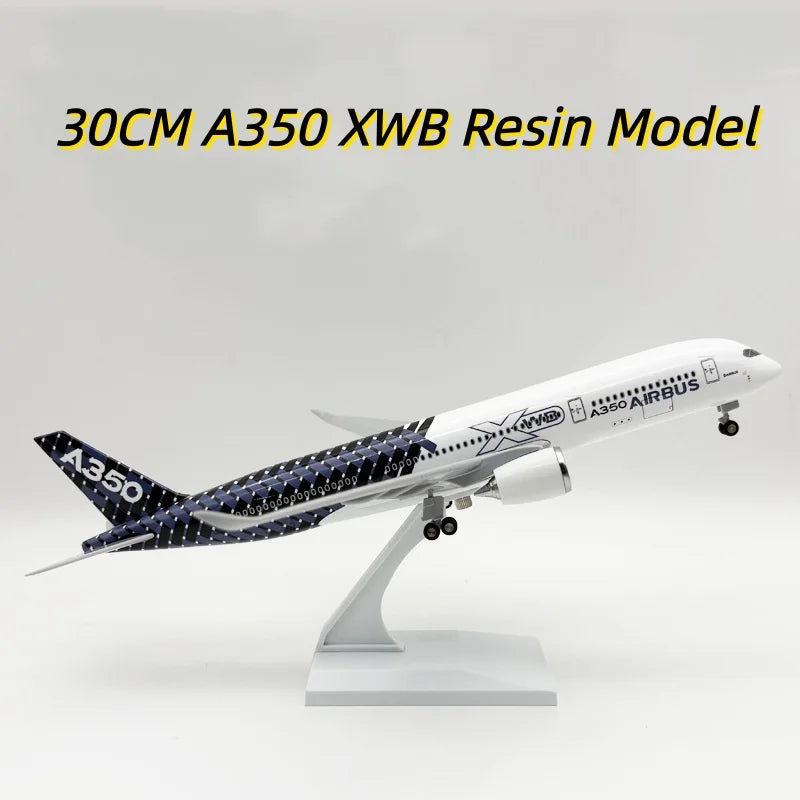 30cm Airplane Diecast A350 XWB Prototype Resin Aircraft Models 1/250 Scale Planes Aviation Enthusiast Souvenir With Landing Gear