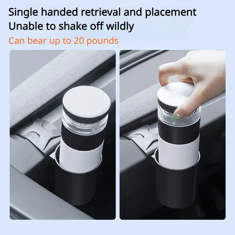 For Tesla Model Y Juniper/3/3+ Highland 2025 Water Cup Holder Beverage Rack Limiter Instrument Table Cup Support Car Tools