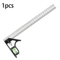 300mm Stainless Steel Angle Combination Square Ruler Horizontal Movable Carpenter Woodworking 45 Degree Right Level Moving