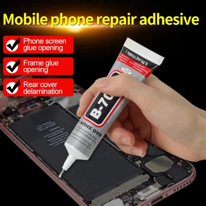 B7000 Needle Glue, Universal Quick-Drying Soft Adhesive for Jewelry Inlay DIY Crafts Mobile Phone Screen Bonding