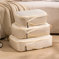 3Pcs/Set Travel Compressible Packing Cubes Multifunction Travel Storage Bag Waterproof Suitcase Nylon Portable Luggage Organizer