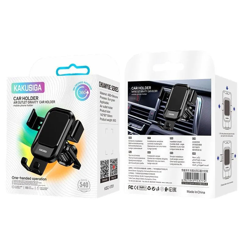 Phone Holder Mount for Car Air Vent Hands-Free Universal Cell Phone Mounts 360° Rotation for iPhone Samsung