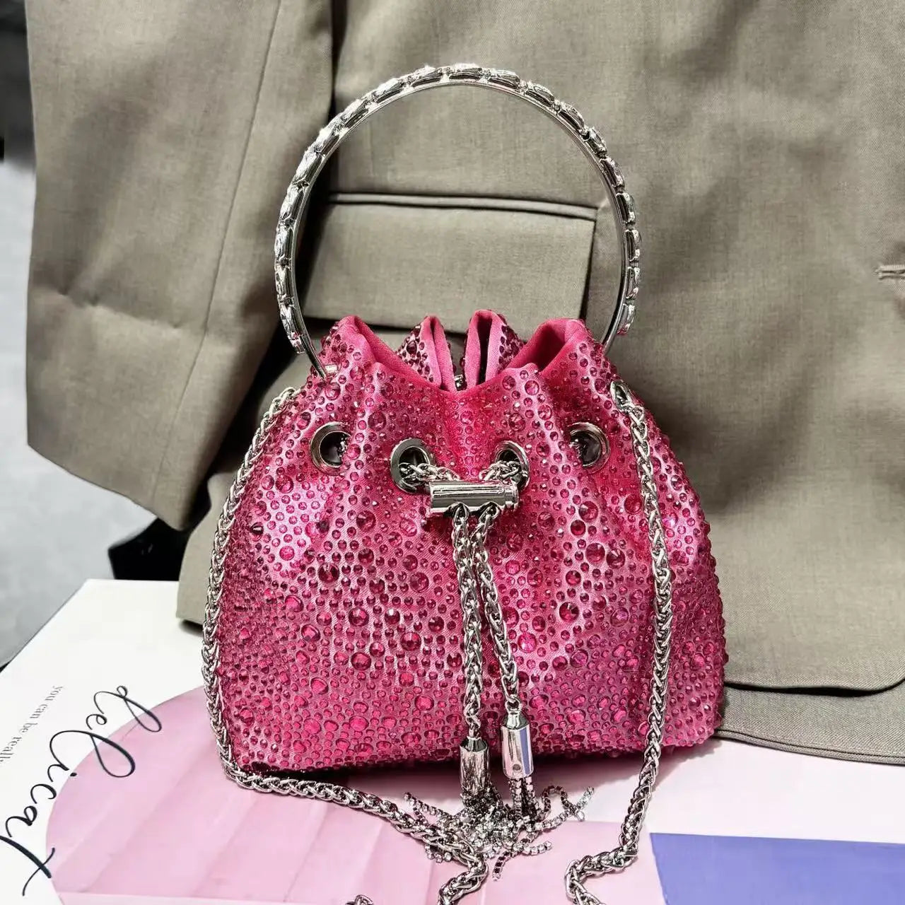Luxury Designer Women Handbag Glitter Shiny Diamond Clutch Purse Wedding Party Banquet Bag Crystal Rhinestones Evening Bag