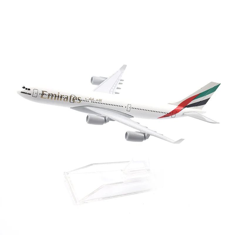 JASON TUTU 16cm A340 EMIRATES Airways Airplane Model Planel Airplane Diecast Metal 1/400 Scale Planes