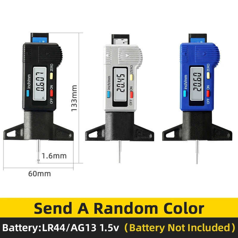 Digital Tread Depth Gauge For Car Tyre Tire Meter Thickness Gauges Automobile Tire Wear Detection Measuring Tools Depth Caliper