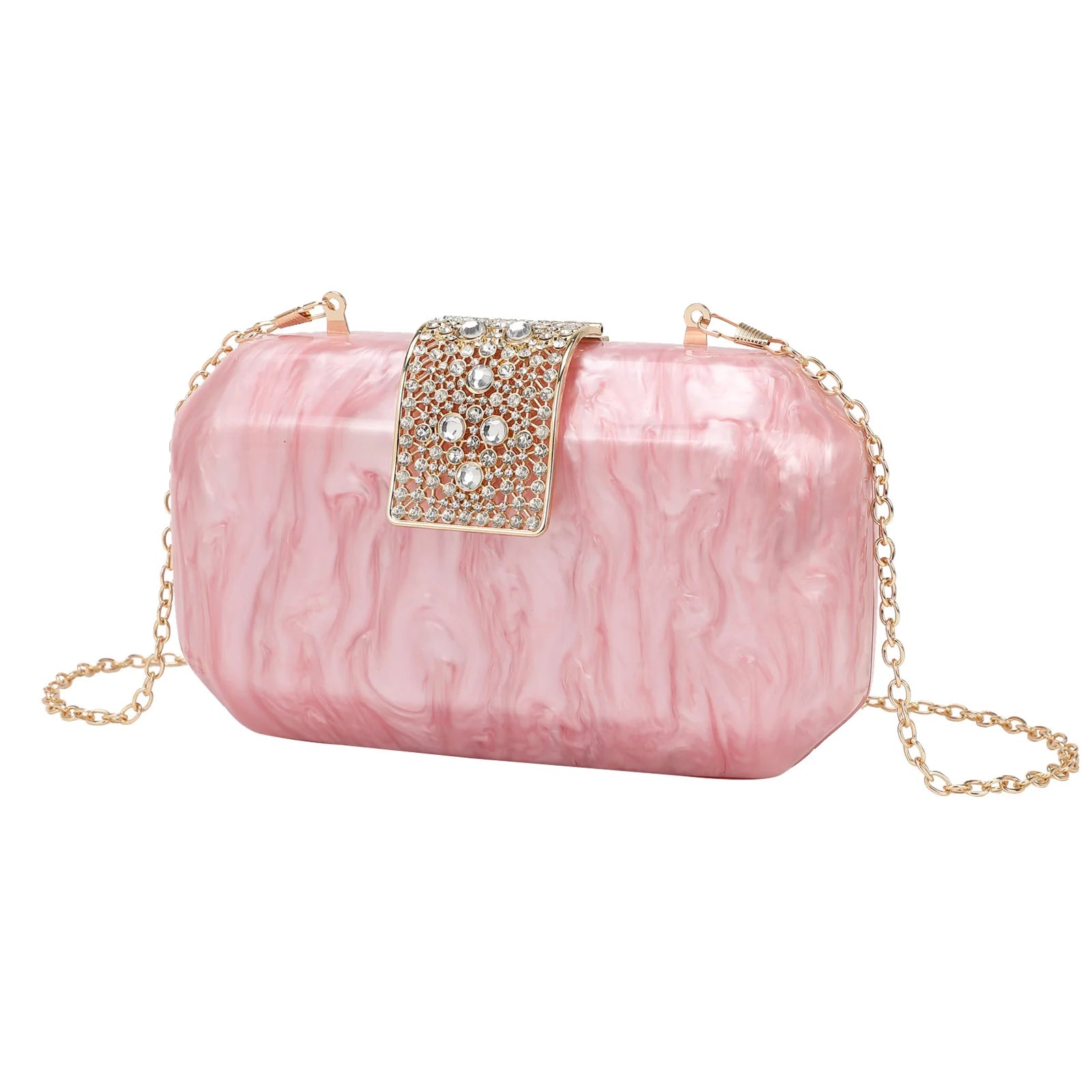 2025 new Korean style fashion temperament dinner bag portable light luxury diamond lock clutch bag evening bag