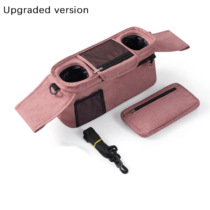 Stroller Bag Baby Diaper Mummy Bag Large Capacity Stroller Organizer Cup Holder Feeding Bottle Stroller Accessories Hanging Bag