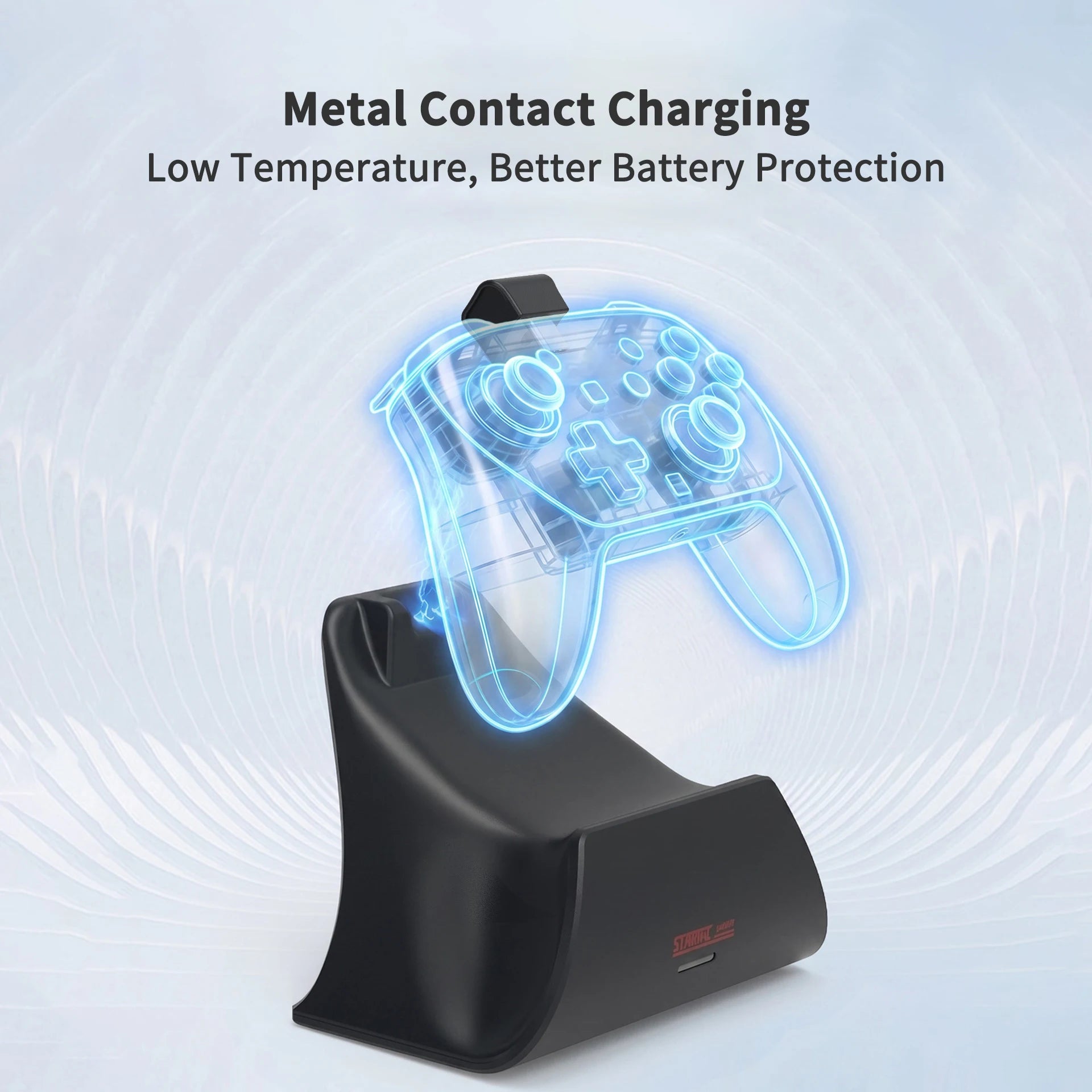 Controller Charging Dock for Nintendo Switch 2 Pro Controller, Dual USB-C Charging Station with LED Indicator, Anti-Slip Stand