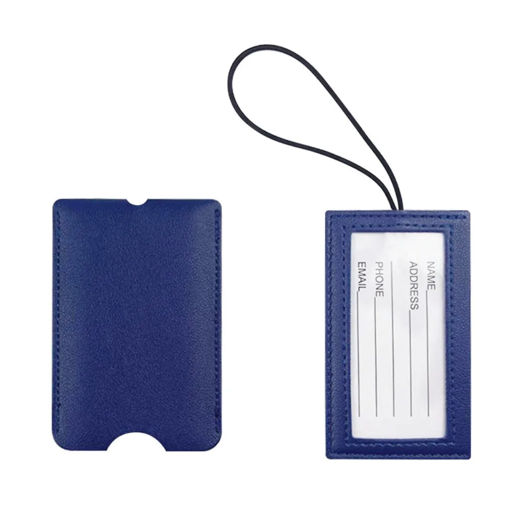 PU Leather Pull out Luggage Tag Backpack Accessories Red Color Name ID Address Tags Soft Luggage Label Straps Travel Accessories