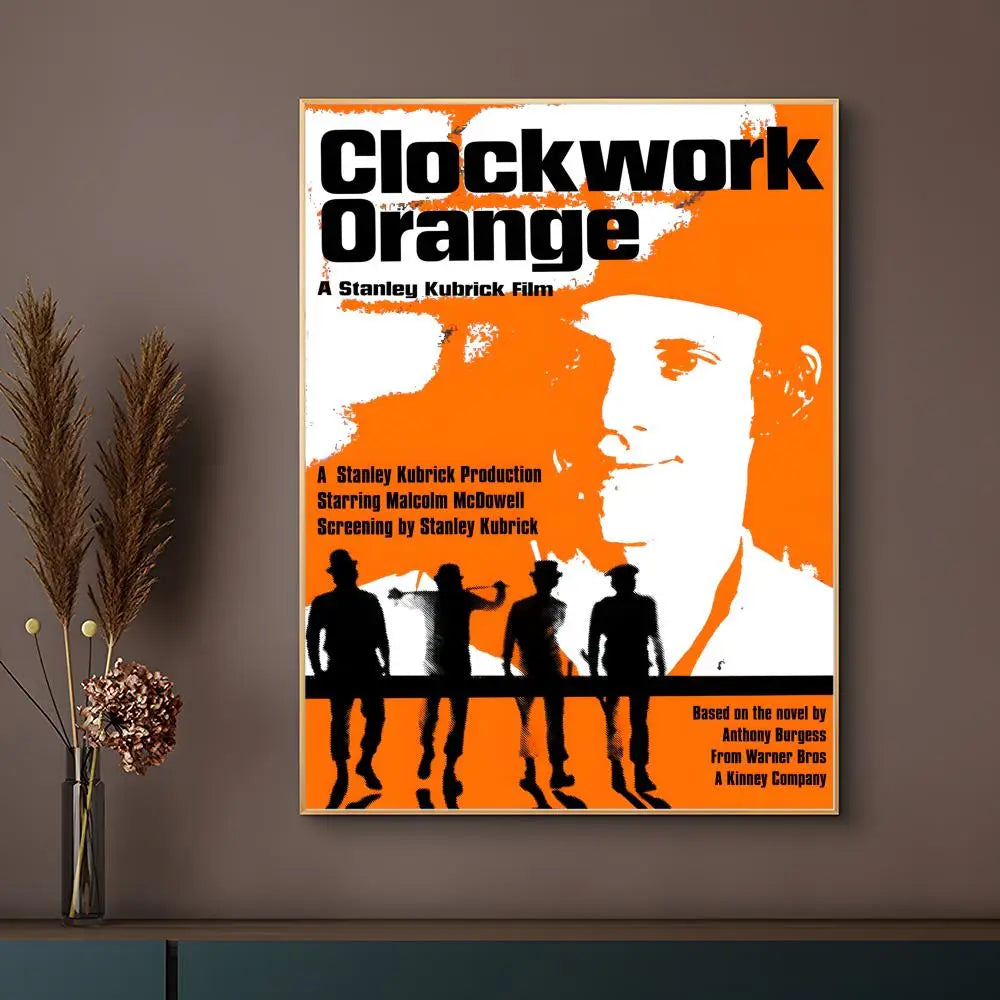 Classic Movie A Clockwork Orange Poster HD Waterproof Self-Adhesive Wall Art – Multi-Scene Use, Top Gift Pick
