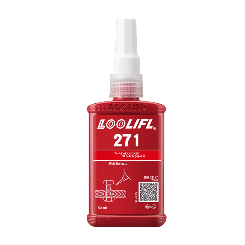 High Strength 271 Thread Locker Adhesive Anti Vibration Anti Impact Screw Lock Glue Heat Resistant Metal Bolt Nut Fastening 10ml