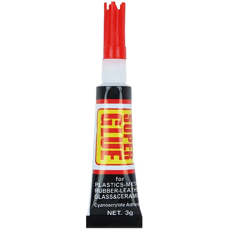 Liquid Super Glue for Wood, Rubber, Metal, Glass – Strong Cyanoacrylate Adhesive Gel 502 for Instant Bonding Leather & More