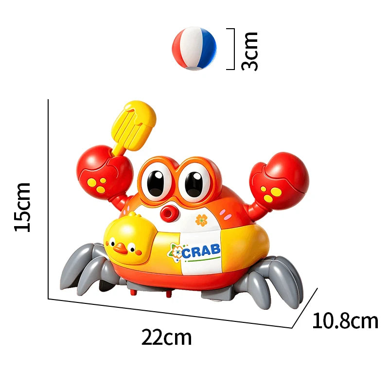 Kids Electric Crab Toy with Music and Lighting Education for 3 Year Children Gift