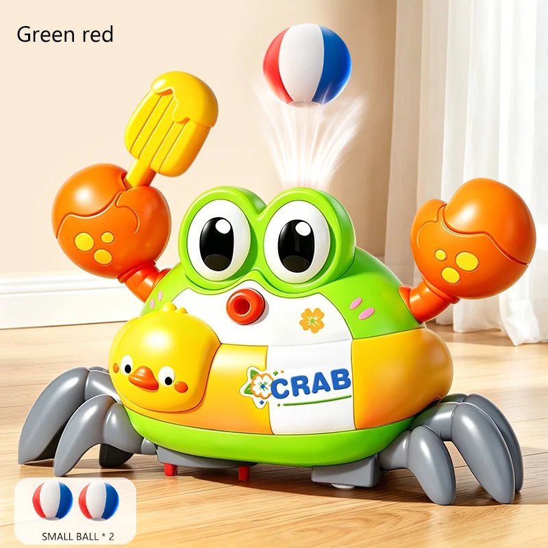 Kids Electric Crab Toy with Music and Lighting Education for 3 Year Children Gift