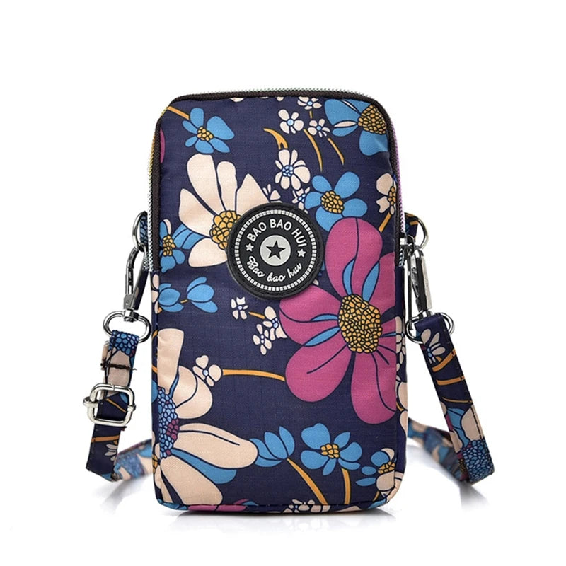 Casual Small Women Shoulder Bag Crossbody Zipper Mobile Phone Bag Lady  Multifunction Handbag Female Wrist Bag Purse Women Pouch