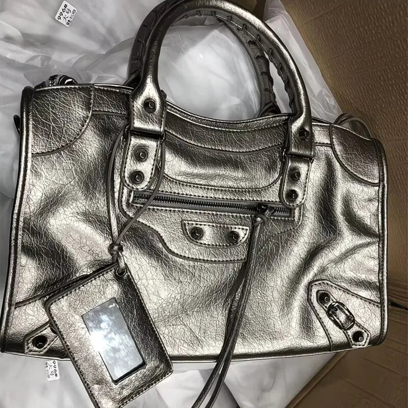 New Handbags European 2026 Tendency Fashion Motorcycle Women Bag Textured Niche Design Stylish Shoulder Crossbody Bag for Women