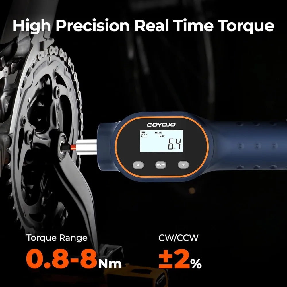 Digital Torque Screwdriver 7.08-70.8 in-lbs, 1/4" Adjustable Torque Wrench Screwdriver Set with Magnetic Bits for Gunsmithing