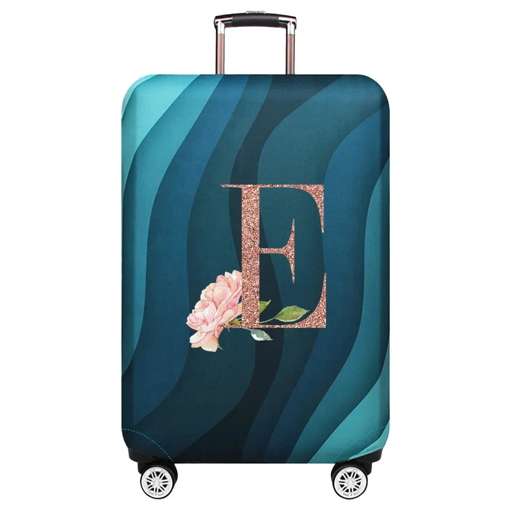 Luggage Covers 18-32inch Protector Travel Luggage Suitcase Protective Cover Stretch Dust Covers Print Rose Gold Letter Series