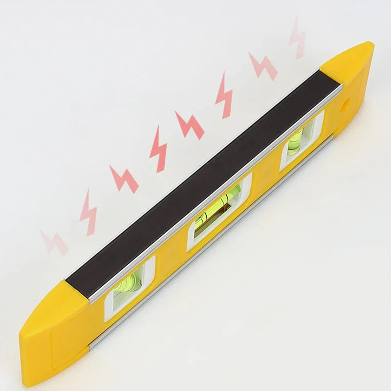 2pcs Level Gauge Aluminum Alloy Strong Magnetic Mini Three Type Level Gauge Horizontal Bubble Aluminum Alloy Level Gauge