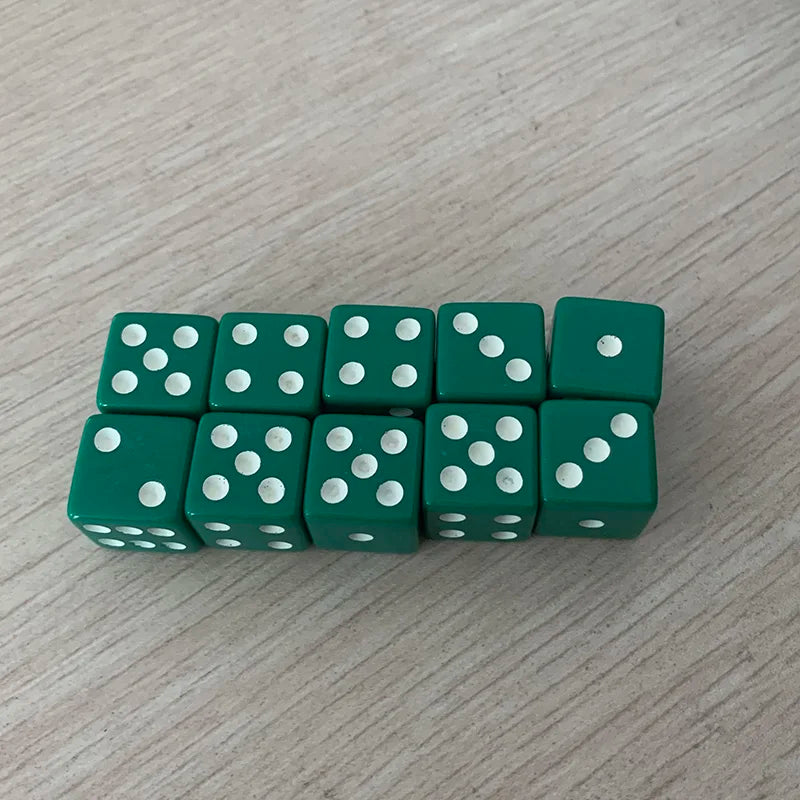10pcs/set Square Corner Point Dice  Board Games Accessories 16mm