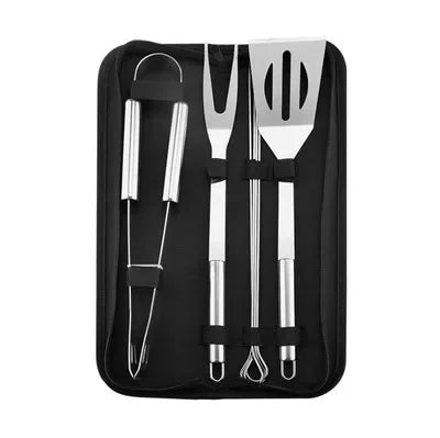 Cooking Oven Set Barbecue Grill Set for Men Women Gift Stainless Steel BBQ Grilling Combination Tools Portable Cloth Bag