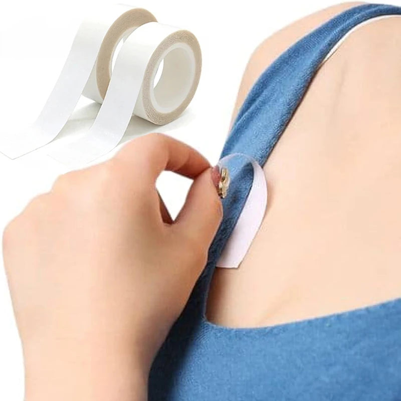 5M Waterproof Dress Cloth Tape for Women Double-sided Secret Body Adhesive Breast Bra Strip Safe Transparent Clear Lingerie Tape