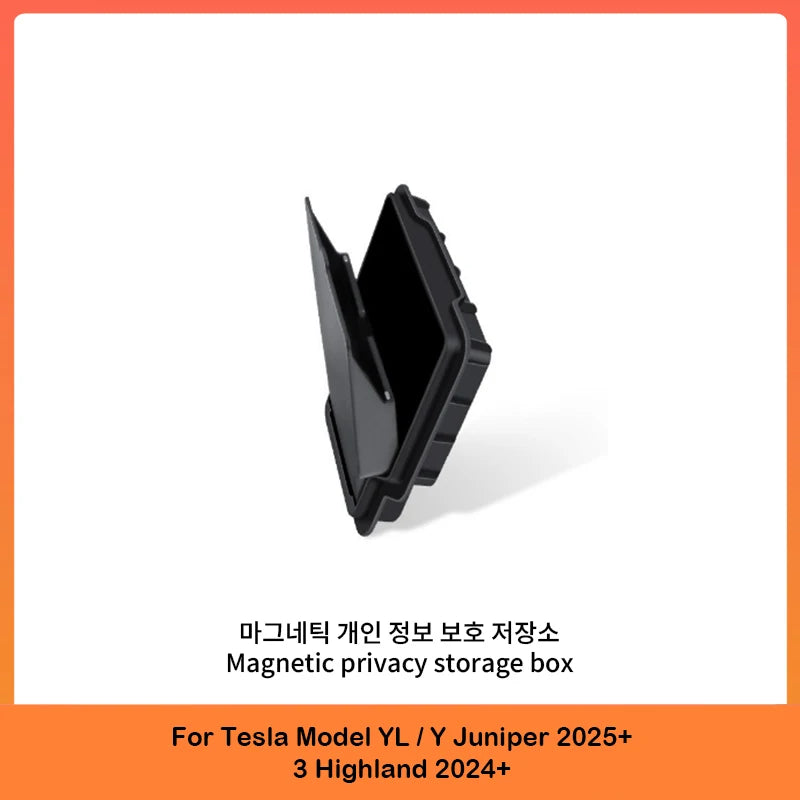 Center Console Upper Storage Box ABS Silicone Non-Slip Front Rear Armrest For Tesla Model 3 Model Y Juniper YL Car Supplies