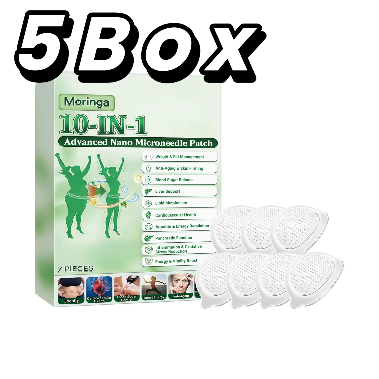 Nano-Microneedle Technology Body Contouring Patch Moringa Oleifera Extract Targeted Body Sculpting Skin Vitality MetabolismBoost