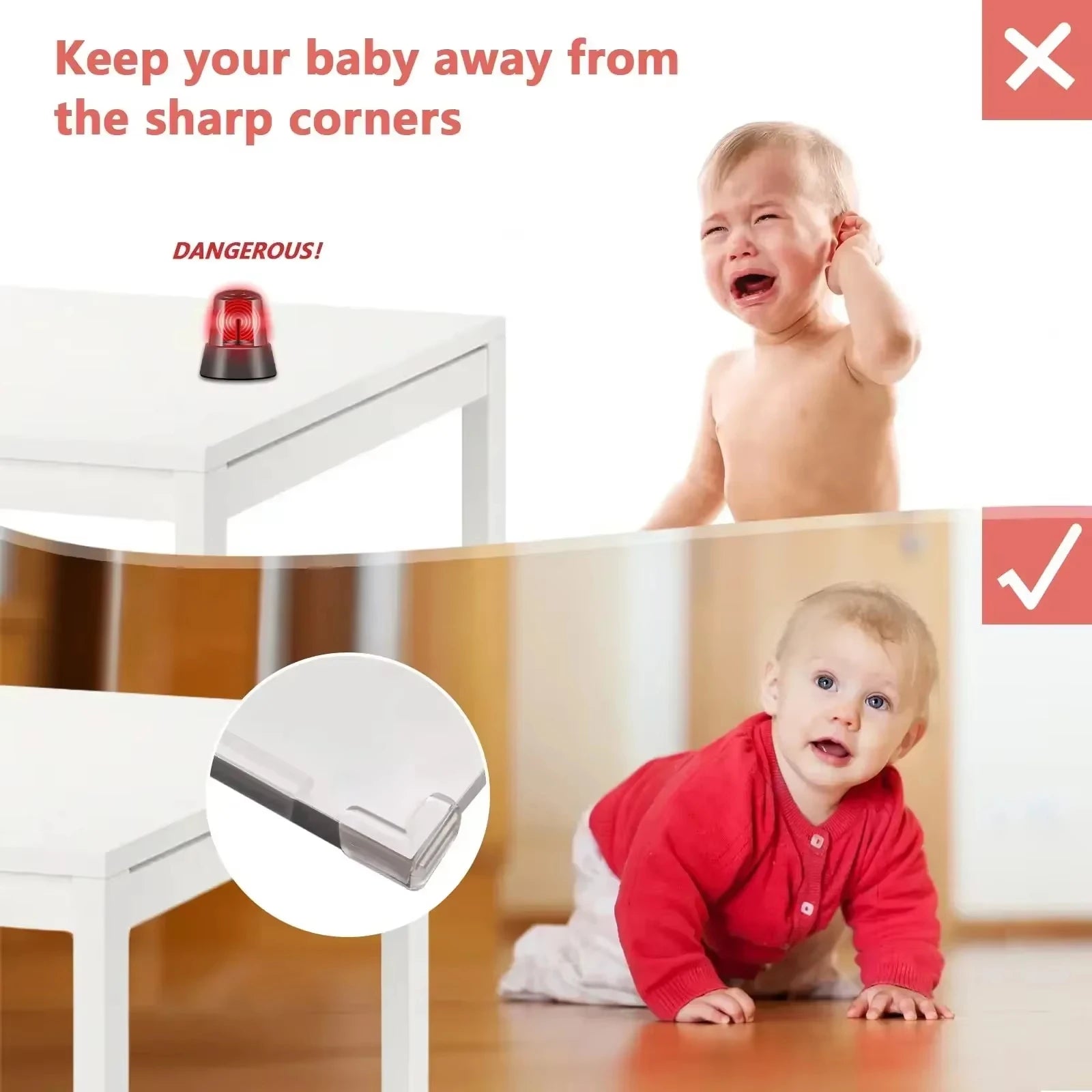 1/2M Table Edge Guard Silicone Baby Protection Strip Tape Self Adhesive Collision Proof Kids Safety Furniture Corner Protectors