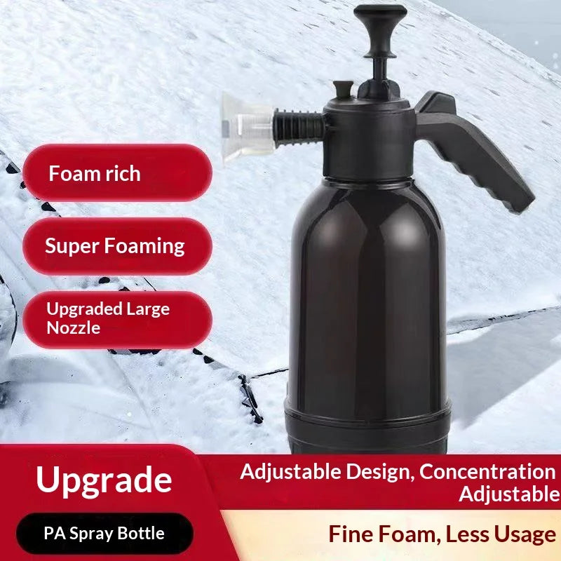 HOMEFISH 2L Pneumatic Handheld Car Wash Foam Sprayer High Pressure Foam Water Bottle Quick Clean For Car Home Disinfectant Use