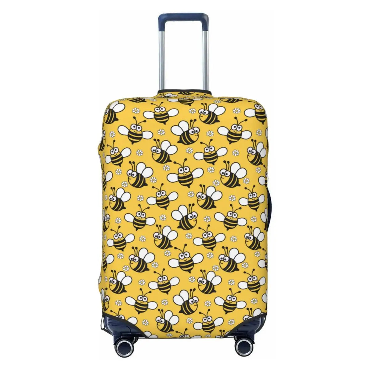 Honeycomb With Bees Suitcase Cover Elastic Cute Honey Bumblebee Luggage Protective Covers for 18-32 inch