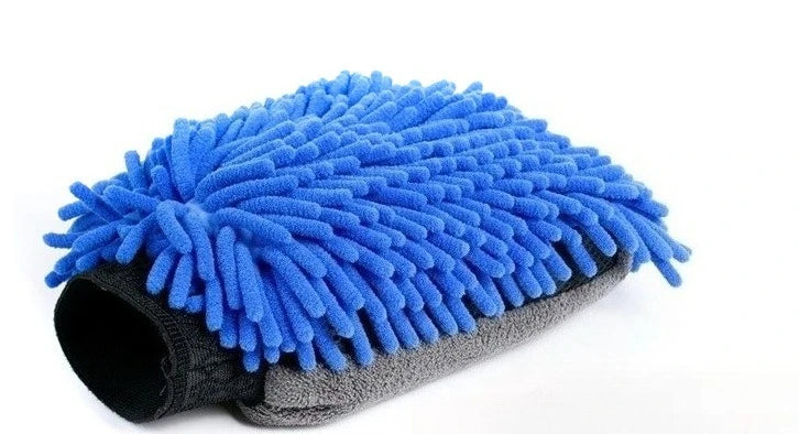 Car Chenille Car Wash Gloves Thickened Waterproof Car Wipe Gloves Car Coral Fleece Double-sided Car Cleaning Tool