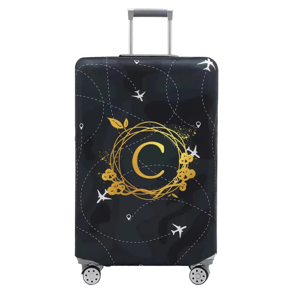 Luggage Cover Thick Elastic Luggage Protective Covers Print Wreath Series  for 18-32 Inch Suitcase Covers Travel Accessories