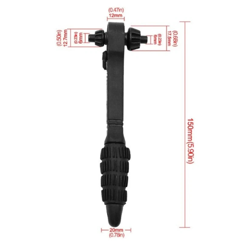 Electric Drill Special Chuck Key Wrench Labor-saving 2-in-1 Ratchet Quick Disassembly Three-jaw Key Handgun Drill Accessories
