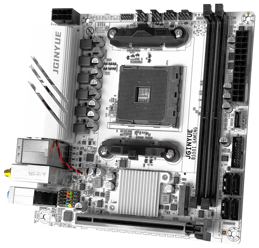 JGINYUE AMD B550 AM4 mini ITX Motherboard supports Ryzen R5 4000/5000 series processors DDR4 RAM PCI-E 4.0 B550i GAMING
