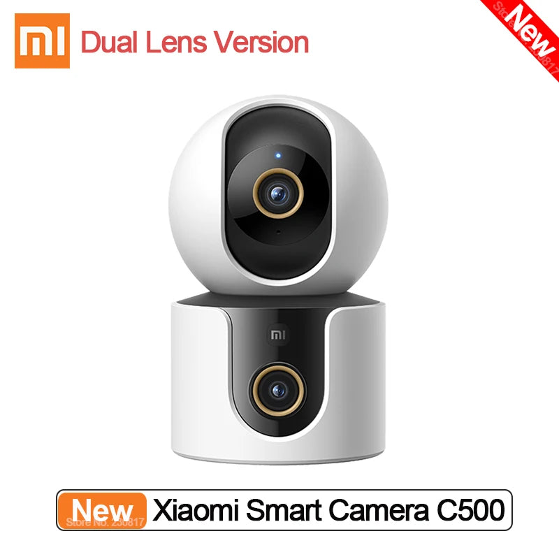 New Xiaomi Smart Camera C500 Dual Lens Version 4MP Security Camera 360° AI Detection Full Color Night Vision WiFi 6 Mi Home APP