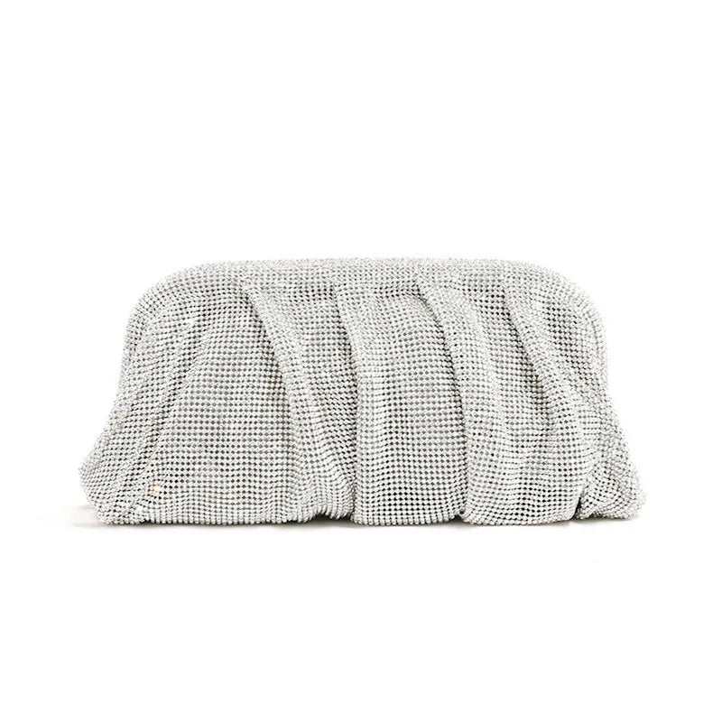 XMESSUN New Diamonds Evening Clutch Bag for Women,Fashion Designer Wedding Party Pouch Bag Lady Chain Shoulder Crossbody Bag