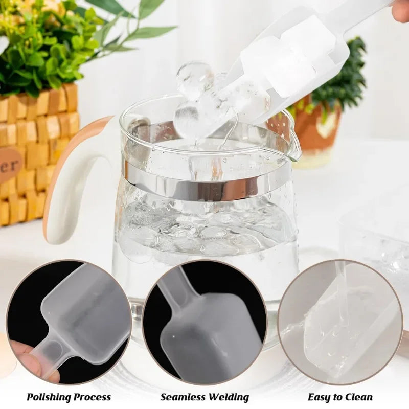 10-5pcs Multifunction Plastic Scoops Transparent Ice Cube Shovel Flour Food Small Measuring Scoop Party Kitchen Baking Supplies