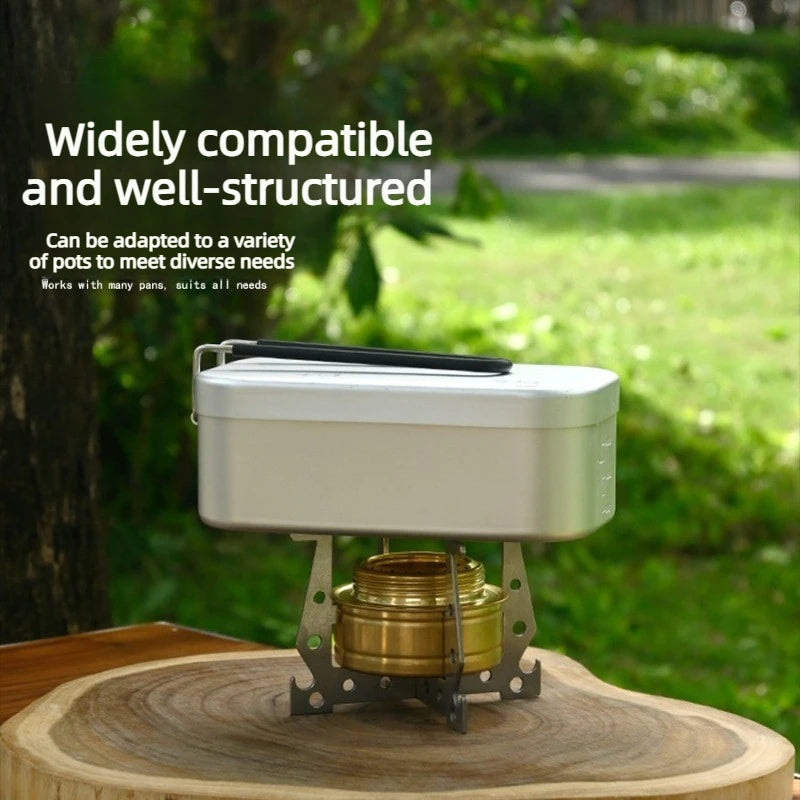 Detachable Stainless Steel Cross Stove Stand Split Type Alcohol Stove Base Bracket Outdoor Camping Accessories