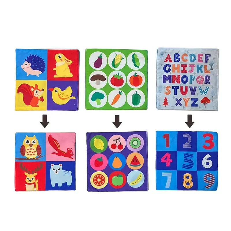 Baby Tissue Box Toy Montessori Square Sensory Toys Juggling Rainbow Educational Learning for Toddler InfantsNewborns and Kids