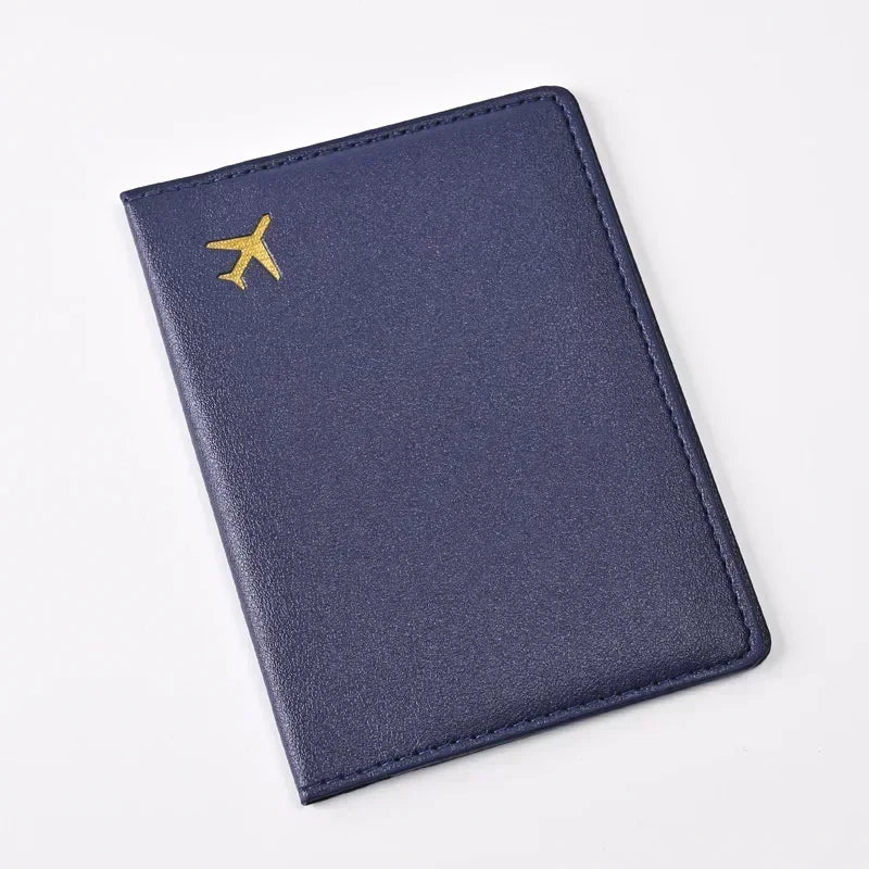1pcs PU Leather Passport Cover Holder Women Men Passport Cover Flight Ticket Clip Multifunctional Passport Wallet Id Holder Case