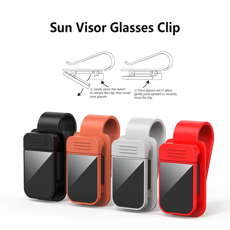 1pc Multifunctional Car Sun Visor Glasses Clip Ticket Holder Sunglasses Storage Organizer Bill Card Receipt Clamp Universal