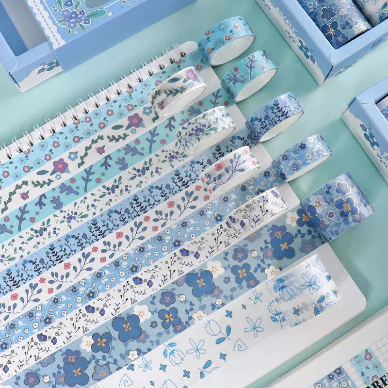 12Pcs/Set Japanese Style Washi Tapes Masking Tape Washi Stickers Scrapbooking Adhesive DIY Decorative Stationery School Supplies